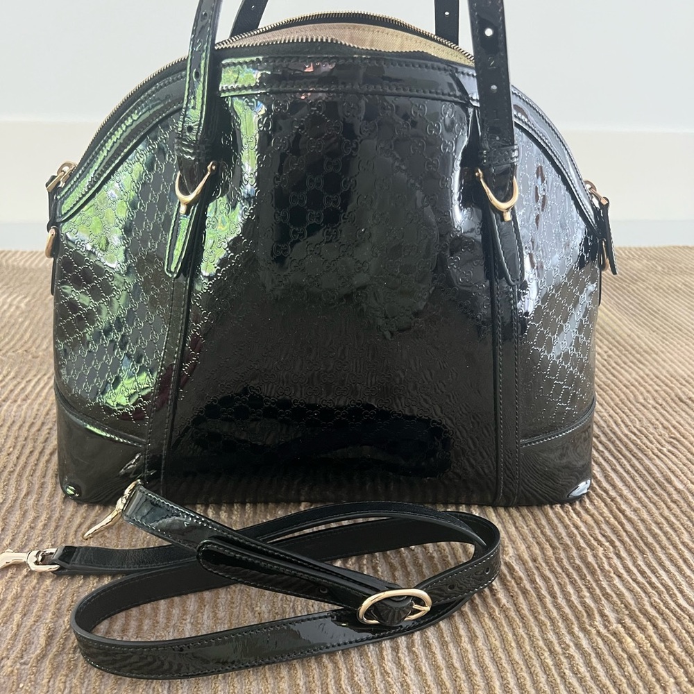 beautiful black patent (large size) GUCCI purse